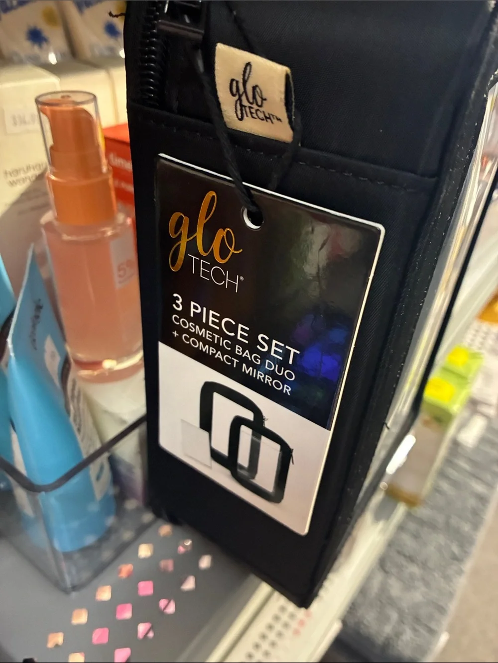 glo Tech Accessory Pouch - Black with Clear Front